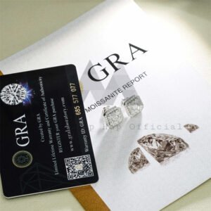 Mix Size Square Stud Earrings Hip Hop Moissanite Diamond Pass Diamond Tester - Image 6