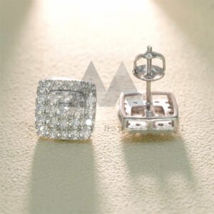 Men's VVS Moissanite Studs | Iced Out Screw Back | Hip Hop Jewelry - Image 2