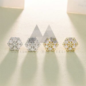 VVS Moissanite Diamond Earrings - Iced Out Hip Hop Jewelry, Screw Back - Image 5