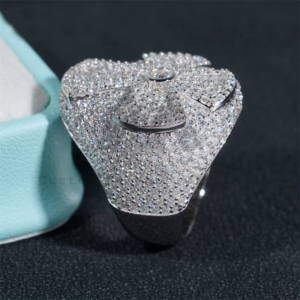 Men's 925 Sterling Silver Iced Out Moissanite Diamond Cross Ring | Hip Hop Style - Image 3