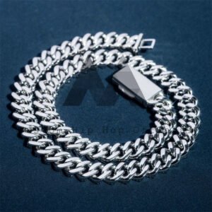 Iced Moissanite 13mm Cuban Chain | 925 Sterling Silver Hip Hop Jewelry - Image 3