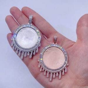 Iced Out Hip Hop Moissanite Diamond Memory Picture Pendant - Unisex Jewelry