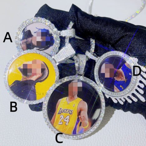 Hip Hop Moissanite Diamond Memory Pendant for 4MM Tennis Chain - Image 2