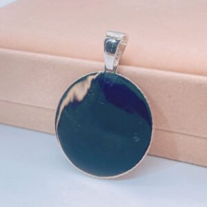 3MM Moissanite Tennis Chain with 45MM Silver Photo Pendant - Hip Hop Jewelry - Image 2