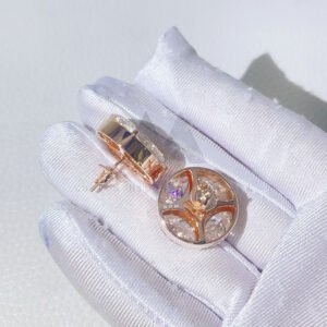 Luxury 18MM Moissanite Diamond Flower Earrings, VVS Clarity, Screw Back - Image 3