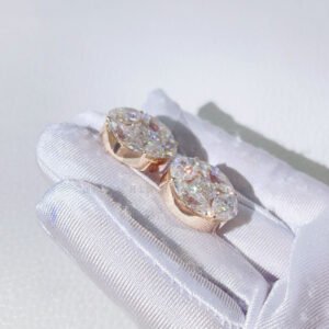 Luxury 18MM Moissanite Diamond Flower Earrings, VVS Clarity, Screw Back - Image 4