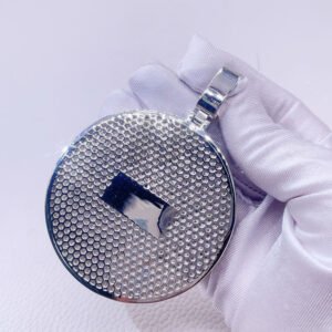 Custom Moissanite Diamond Baguette Name Pendant 2.5-3" for 13MM Cuban Chain - Hip Hop Jewelry" - Image 3