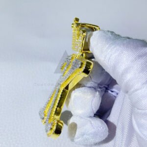 Custom Initial Pendant with 4MM Tennis Chain - Hip Hop Jewelry - Image 3