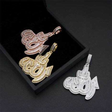 Iced Out Allah Symbol Pendant Moissanite Diamonds Pass Diamond Tester Fit For 3MM Tennis Chain - Image 6