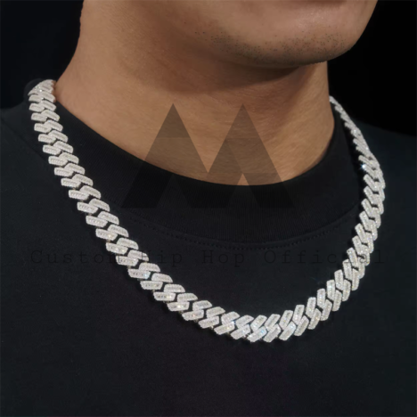Men's 13MM Moissanite Cuban Link Chain Necklace - Iced Out Hip Hop Jewelry - Image 2