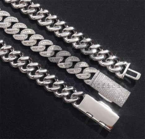 Men's 13MM Moissanite Cuban Link Chain Necklace - Iced Out Hip Hop Jewelry - Image 4