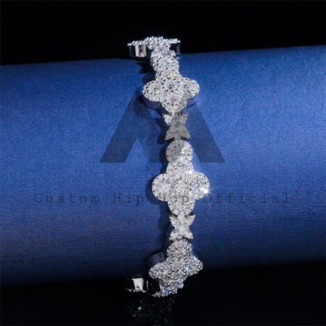 New Arrival Gra Certificated 6MM Cross Bracelet Moissanite Diamond 925 Sterling Silver - Image 2