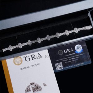 New Arrival Gra Certificated 6MM Cross Bracelet Moissanite Diamond 925 Sterling Silver - Image 3