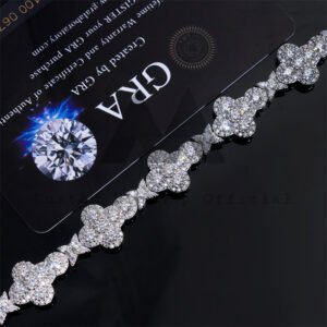 New Arrival Gra Certificated 6MM Cross Bracelet Moissanite Diamond 925 Sterling Silver - Image 5