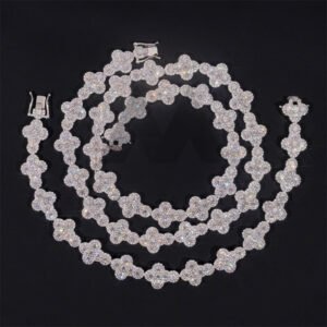 New Arrival Iced Out Hip Ho Moissanite Jewelry 13MM Silver 925 Moissanite Cross Tennis Chain - Image 5