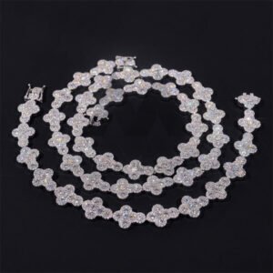 New Arrival Iced Out Hip Ho Moissanite Jewelry 13MM Silver 925 Moissanite Cross Tennis Chain - Image 4