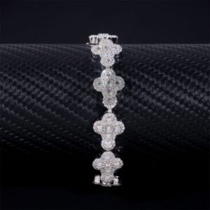 New Arrival Iced Out Hip Ho Moissanite Jewelry 13MM Silver 925 Moissanite Cross Tennis Chain - Image 6