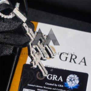 Iced Out Moissanite Diamond Three Cross Pendant - Hip Hop Jewelry - Image 3