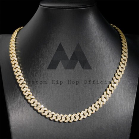 10MM Iced Moissanite Cuban Chain | Men's Hip Hop Jewelry with Custom Lock - Image 3