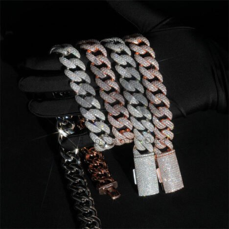 18MM Moissanite Diamond Cuban Link Chain Miami Style Iced Out For MEN - Image 4