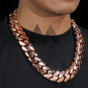 24MM 999 Silver Thick Cuban Chain | Hip Hop Jewelry with Moissanite Lock - Image 2