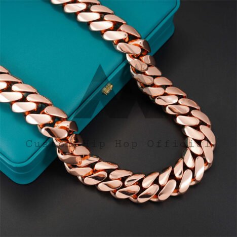24MM 999 Silver Thick Cuban Chain | Hip Hop Jewelry with Moissanite Lock - Image 4