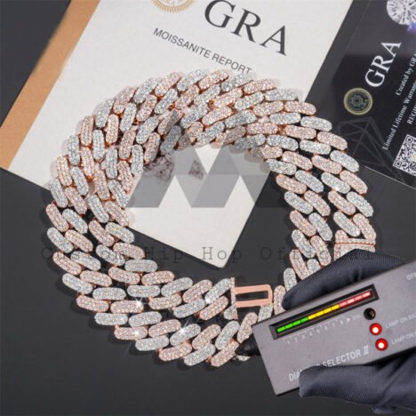 18MM 925 Silver Iced Out Moissanite Cuban Link Chain - Hip Hop Jewelry - Image 5