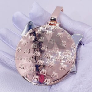 Iced Out 925 Sterling Silver 4F Letter Pendant - 3" Hip Hop Jewelry" - Image 2