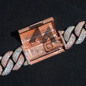 Iced Out VVS D Color Moissanite Butterfly Cuban Chain with Custom Initial 'S' Pendant - Hip Hop Jewelry - Image 2