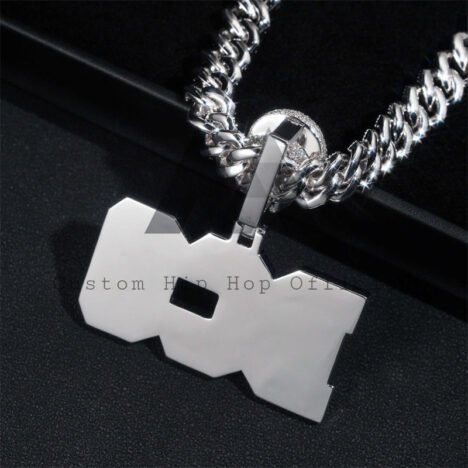 Iced Out Moissanite Diamond 2" Width Skull Bail Custom Name Pendant Fit For 10MM Cuban Chain - Image 4