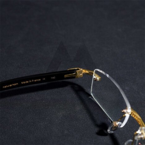 Moissanite Baguette Diamond Glasses, Gold Plated Silver, Hip Hop Accessory - Image 5