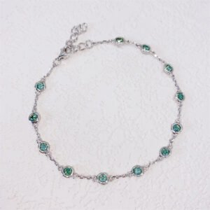 Stylish Cute Design 925 Sterling Silver Women Tiffany Blue Moissanite Necklace Pass Diamond Tester - Image 4