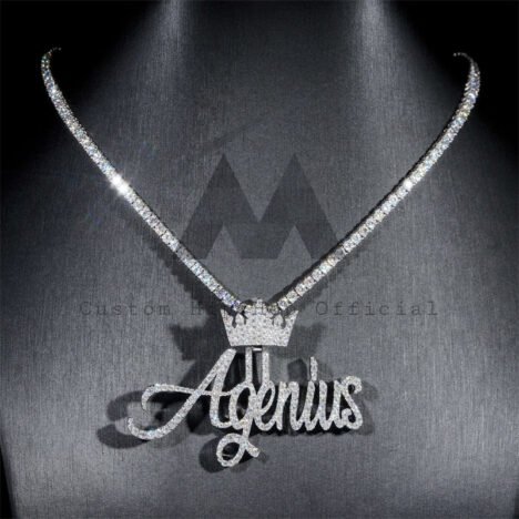 Custom Made Iced Out Hip Hop Women Jewelry 10K 14K 18K VVS Natural Diamond Name Chain Pendant - Image 2