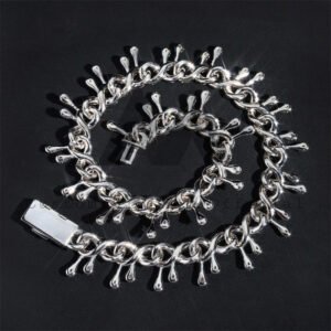 925 Sterling Silver 15MM Infinity Link Chain with VVS Moissanite Diamonds - Hip Hop Jewelry - Image 5