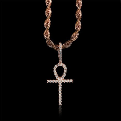 Hip Hop Iced Out Ankh Cross Moissanite Pendant VVS Grade Pass Diamond Tester - Image 5