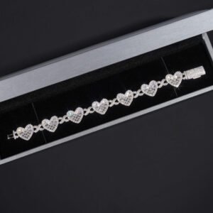925 Silver Moissanite Diamond Heart Infinity Bracelet for Women, Elegant Design - Image 5