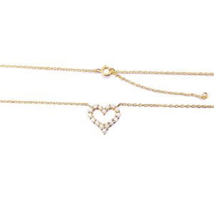 Valentines Day Gift 925 Sterling Silver VVS Moissanite Diamond Heart Necklace Earrings Pass Diamond Tester - Image 3