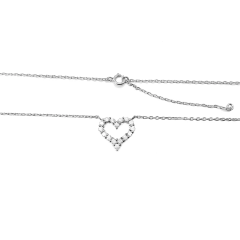 Valentines Day Gift 925 Sterling Silver VVS Moissanite Diamond Heart Necklace Earrings Pass Diamond Tester - Image 5