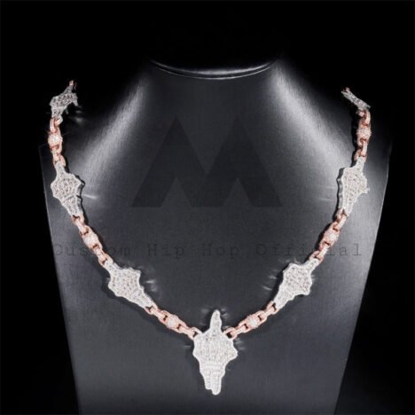 Rose Gold Moissanite Iced Out Rosary - Hip Hop Jewelry Chain - Image 2