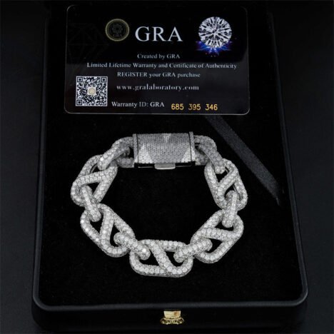 Men's 15MM Iced Out VVS Moissanite Infinity Link Hip Hop Bracelet - Image 6
