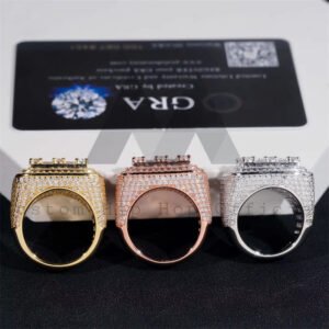925 Sterling Silver Pass Diamond Tester Men Fashion Baguette Moissanite Iced Out Hip Hop Ring - Image 5