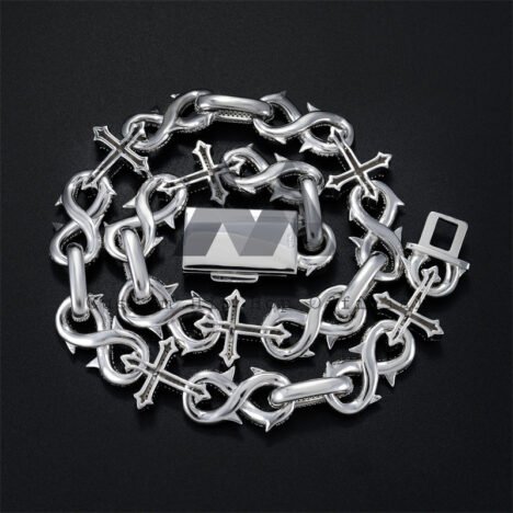 18MM Moissanite Cuban Chain | Iced Out Infinity Link Necklace - Image 4