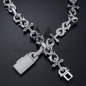 18MM Moissanite Cuban Chain | Iced Out Infinity Link Necklace - Image 6