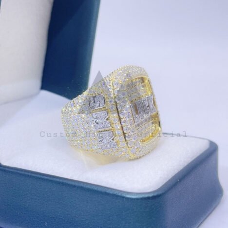 VVS Moissanite Diamond Custom Made Hip Hop Iced Out Initial Letter Championship Ring - Image 2