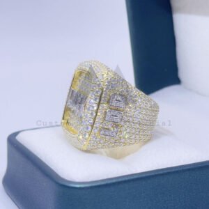 VVS Moissanite Diamond Custom Made Hip Hop Iced Out Initial Letter Championship Ring - Image 4