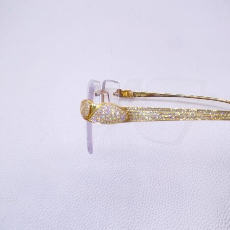 Iced out vvs moissanite glasses eith clear lens - Image 4