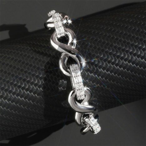 13MM Moissanite Infinity Bracelet in 925 Silver - Hip Hop Style Accessory - Image 4