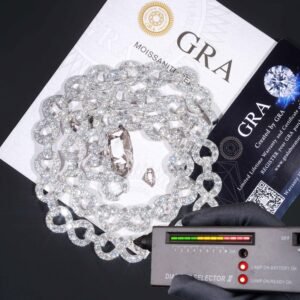 Iced Out 925 Silver 13MM Moissanite Infinity Chain - Hip Hop Jewelry