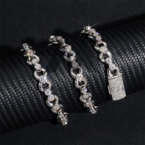 Iced Out Moissanite Diamond Link Chain | Hip Hop Infinity Jewelry - Image 4