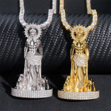 Pass Diamond Tester Hip Hop Men Jesus Body Pendant Moissanite Diamond Partial Iced Out Style - Image 2
